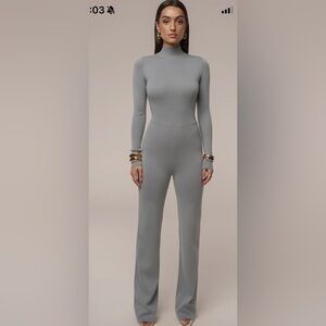 JLUXLABEL Charcoal Long Sleeve Dress